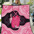 Personalised Australia Breast Cancer Awareness Quilt Pink Cockatoo Fight Boxing Gloves Aboriginal Art