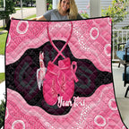 Personalised Australia Breast Cancer Awareness Quilt Pink Cockatoo Fight Boxing Gloves Aboriginal Art
