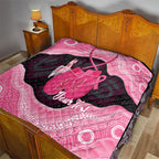 Personalised Australia Breast Cancer Awareness Quilt Pink Cockatoo Fight Boxing Gloves Aboriginal Art