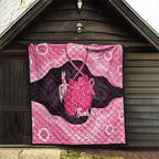 Personalised Australia Breast Cancer Awareness Quilt Pink Cockatoo Fight Boxing Gloves Aboriginal Art