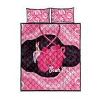 Personalised Australia Breast Cancer Awareness Quilt Bed Set Pink Cockatoo Fight Boxing Gloves Aboriginal Art