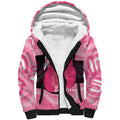 Personalised Australia Breast Cancer Awareness Sherpa Hoodie Pink Cockatoo Fight Boxing Gloves Aboriginal Art