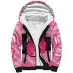 Personalised Australia Breast Cancer Awareness Sherpa Hoodie Pink Cockatoo Fight Boxing Gloves Aboriginal Art