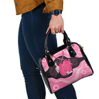 Personalised Australia Breast Cancer Awareness Shoulder Handbag Pink Cockatoo Fight Boxing Gloves Aboriginal Art