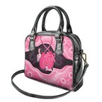 Personalised Australia Breast Cancer Awareness Shoulder Handbag Pink Cockatoo Fight Boxing Gloves Aboriginal Art