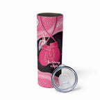Personalised Australia Breast Cancer Awareness Skinny Tumbler Pink Cockatoo Fight Boxing Gloves Aboriginal Art