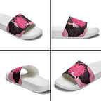 Personalised Australia Breast Cancer Awareness Slide Sandals Pink Cockatoo Fight Boxing Gloves Aboriginal Art