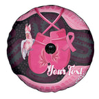 Personalised Australia Breast Cancer Awareness Spare Tire Cover Pink Cockatoo Fight Boxing Gloves Aboriginal Art