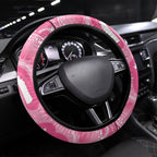 Australia Breast Cancer Awareness Steering Wheel Cover Pink Cockatoo Fight Boxing Gloves Aboriginal Art