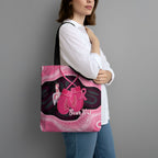 Personalised Australia Breast Cancer Awareness Tote Bag Pink Cockatoo Fight Boxing Gloves Aboriginal Art