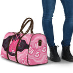 Personalised Australia Breast Cancer Awareness Travel Bag Pink Cockatoo Fight Boxing Gloves Aboriginal Art