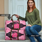Personalised Australia Breast Cancer Awareness Travel Bag Pink Cockatoo Fight Boxing Gloves Aboriginal Art