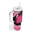 Personalised Australia Breast Cancer Awareness Tumbler With Handle Pink Cockatoo Fight Boxing Gloves Aboriginal Art