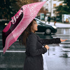 Personalised Australia Breast Cancer Awareness Umbrella Pink Cockatoo Fight Boxing Gloves Aboriginal Art