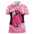 Personalised Australia Breast Cancer Awareness Women Polo Shirt Pink Cockatoo Fight Boxing Gloves Aboriginal Art