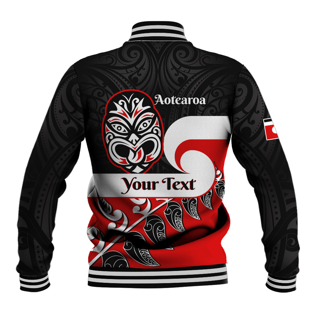 Personalised Te Reo Maori New Zealand Baseball Jacket Kia Haka Maori Fern With Tino Rangatiratanga LT14