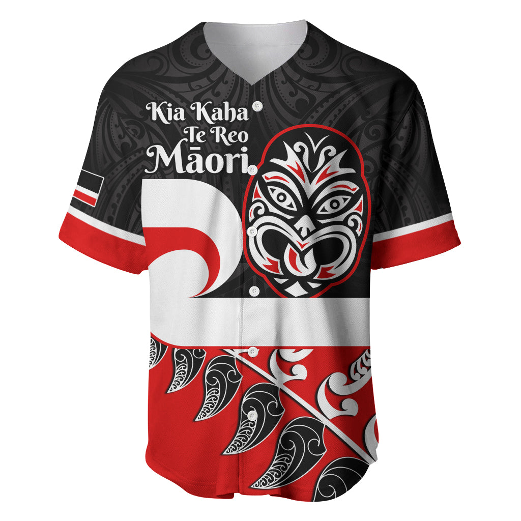 Personalised Te Reo Maori New Zealand Baseball Jersey Kia Haka Maori Fern With Tino Rangatiratanga LT14