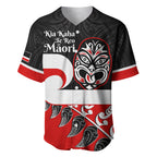 Personalised Te Reo Maori New Zealand Baseball Jersey Kia Haka Maori Fern With Tino Rangatiratanga LT14