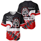 Personalised Te Reo Maori New Zealand Baseball Jersey Kia Haka Maori Fern With Tino Rangatiratanga LT14