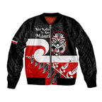 Personalised Te Reo Maori New Zealand Bomber Jacket Kia Haka Maori Fern With Tino Rangatiratanga LT14