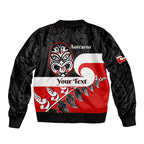 Personalised Te Reo Maori New Zealand Bomber Jacket Kia Haka Maori Fern With Tino Rangatiratanga LT14