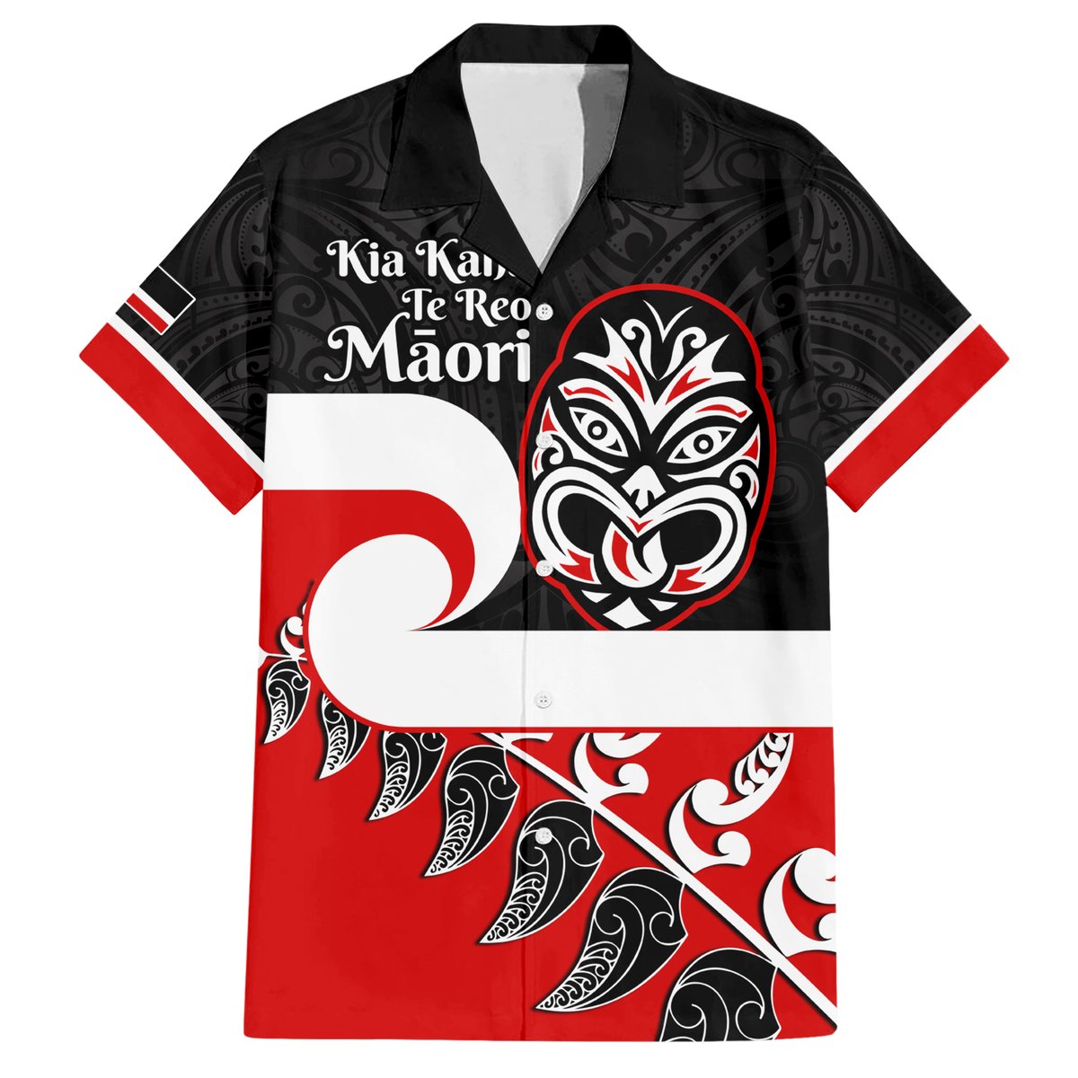 Personalised Te Reo Maori New Zealand Hawaiian Shirt Kia Haka Maori Fern With Tino Rangatiratanga LT14