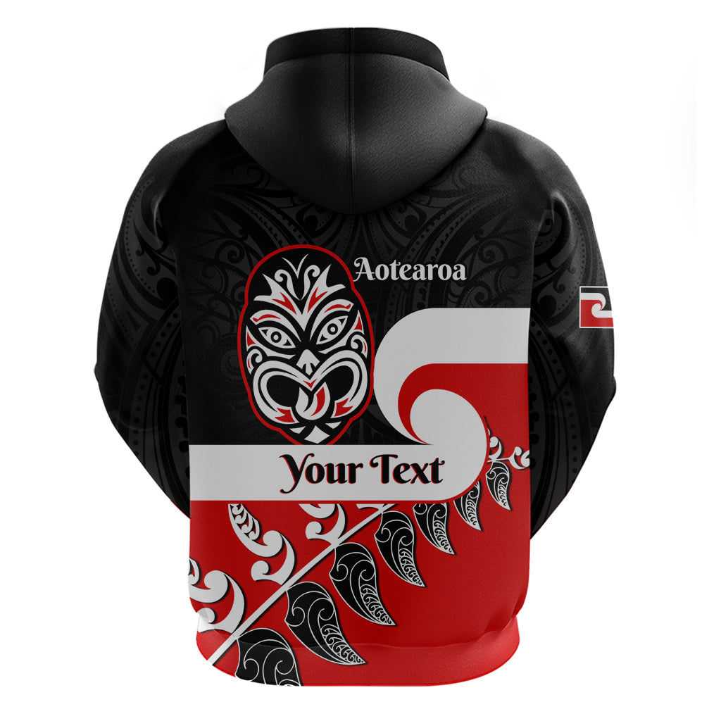 Personalised Te Reo Maori New Zealand Hoodie Kia Haka Maori Fern With Tino Rangatiratanga LT14