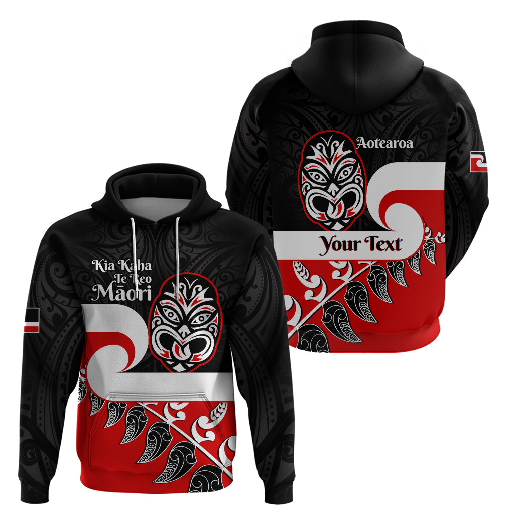 Personalised Te Reo Maori New Zealand Hoodie Kia Haka Maori Fern With Tino Rangatiratanga LT14