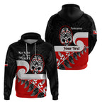 Personalised Te Reo Maori New Zealand Hoodie Kia Haka Maori Fern With Tino Rangatiratanga LT14