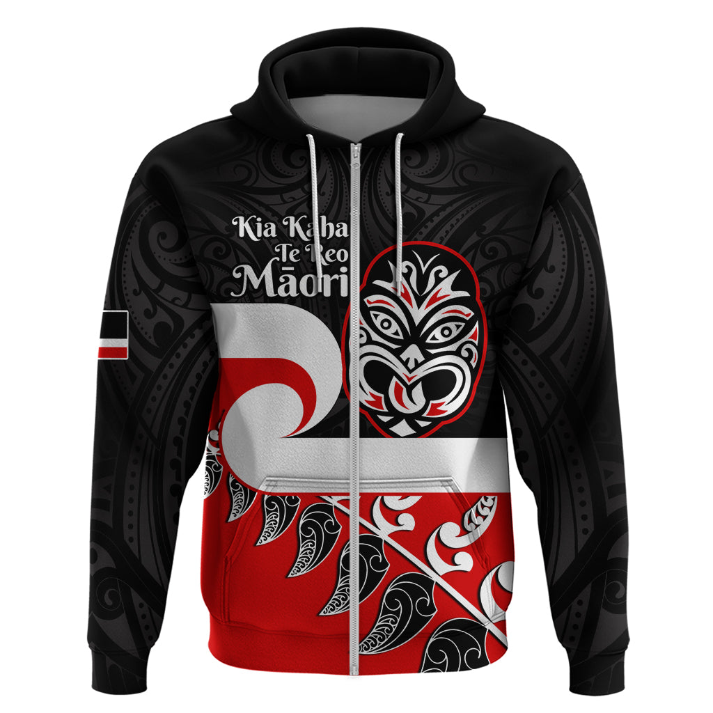 Personalised Te Reo Maori New Zealand Hoodie Kia Haka Maori Fern With Tino Rangatiratanga LT14