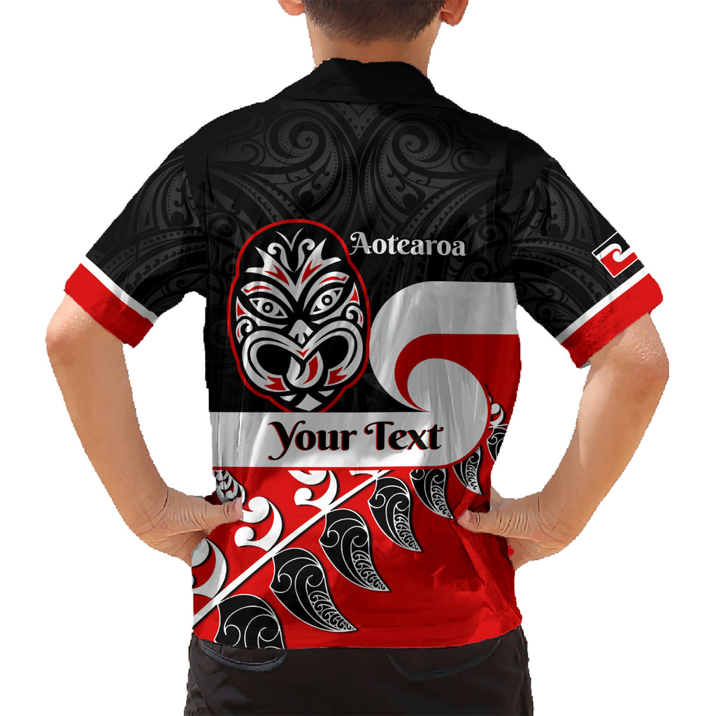Personalised Te Reo Maori New Zealand Kid Hawaiian Shirt Kia Haka Maori Fern With Tino Rangatiratanga LT14