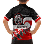 Personalised Te Reo Maori New Zealand Kid Hawaiian Shirt Kia Haka Maori Fern With Tino Rangatiratanga LT14