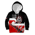 Personalised Te Reo Maori New Zealand Kid Hoodie Kia Haka Maori Fern With Tino Rangatiratanga LT14