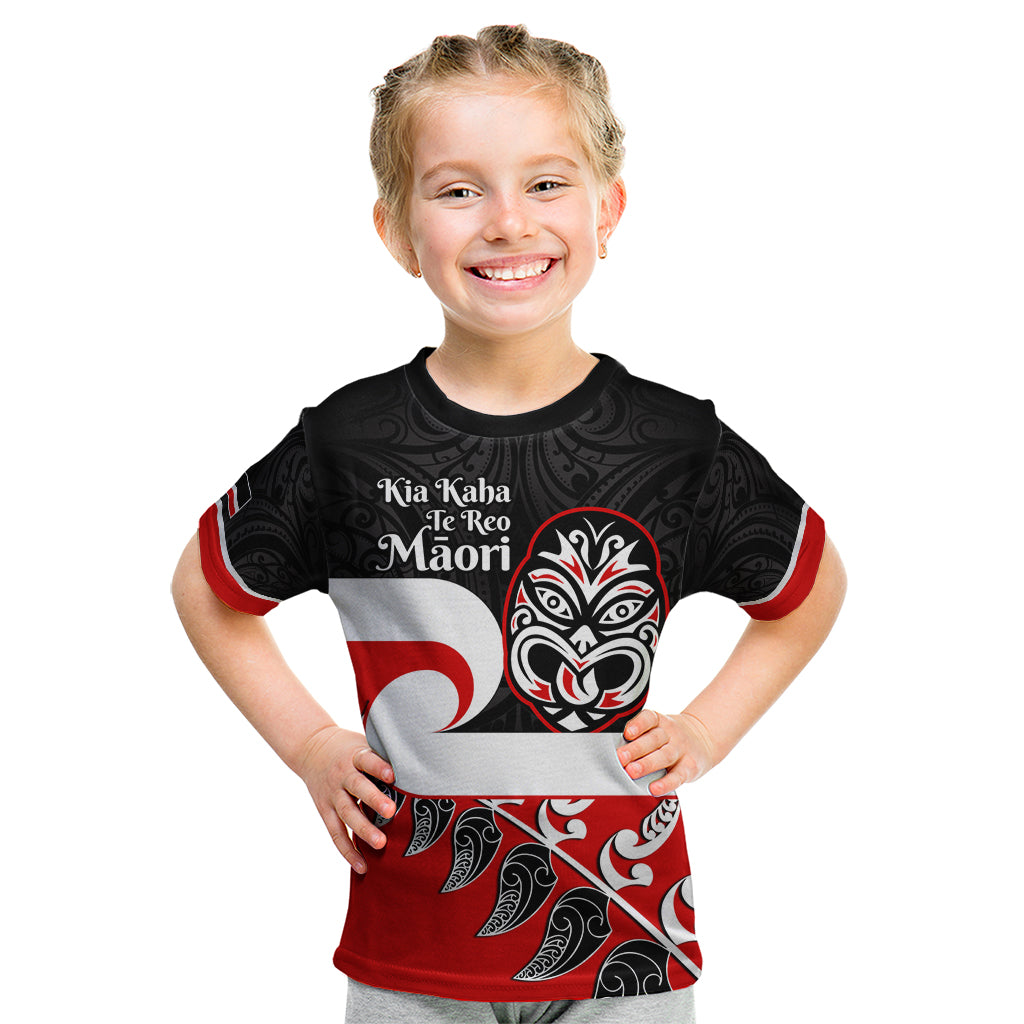 Personalised Te Reo Maori New Zealand Kid T Shirt Kia Haka Maori Fern With Tino Rangatiratanga LT14