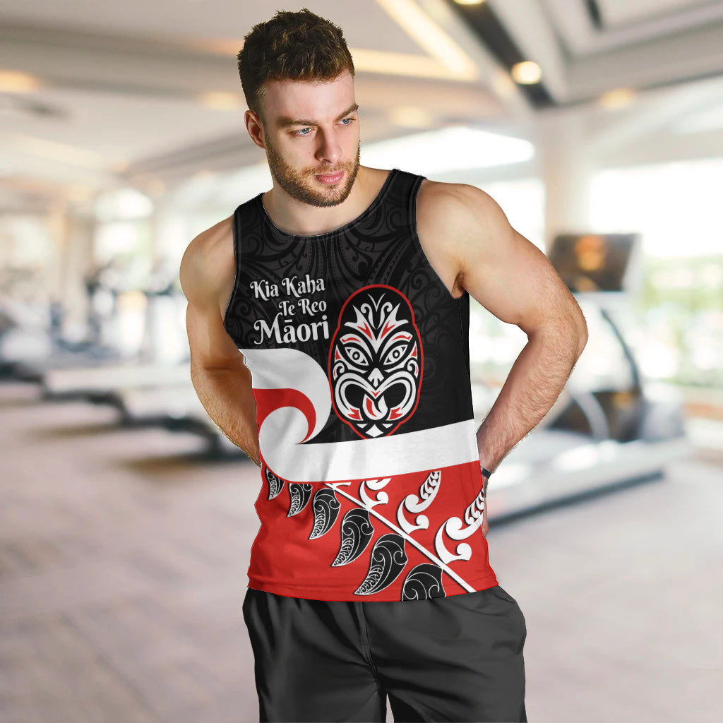 Personalised Te Reo Maori New Zealand Men Tank Top Kia Haka Maori Fern With Tino Rangatiratanga LT14