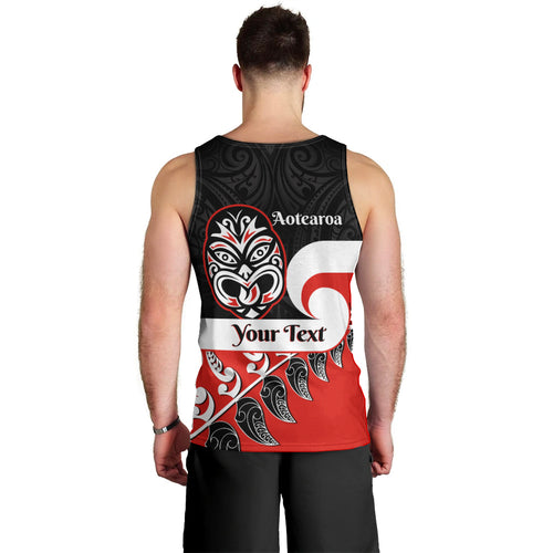 Personalised Te Reo Maori New Zealand Men Tank Top Kia Haka Maori Fern With Tino Rangatiratanga LT14