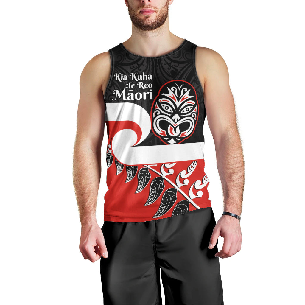 Personalised Te Reo Maori New Zealand Men Tank Top Kia Haka Maori Fern With Tino Rangatiratanga LT14