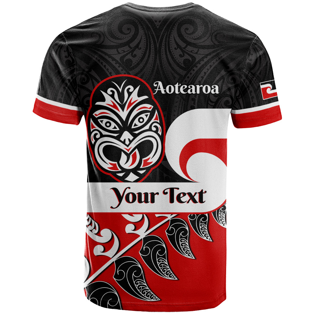 Personalised Te Reo Maori New Zealand T Shirt Kia Haka Maori Fern With Tino Rangatiratanga LT14