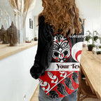 Personalised Te Reo Maori New Zealand Women Casual Shirt Kia Haka Maori Fern With Tino Rangatiratanga LT14