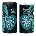 New Zealand Darts 4 in 1 Can Cooler Tumbler Happiness Is A Tight Threesome Maori Turquoise