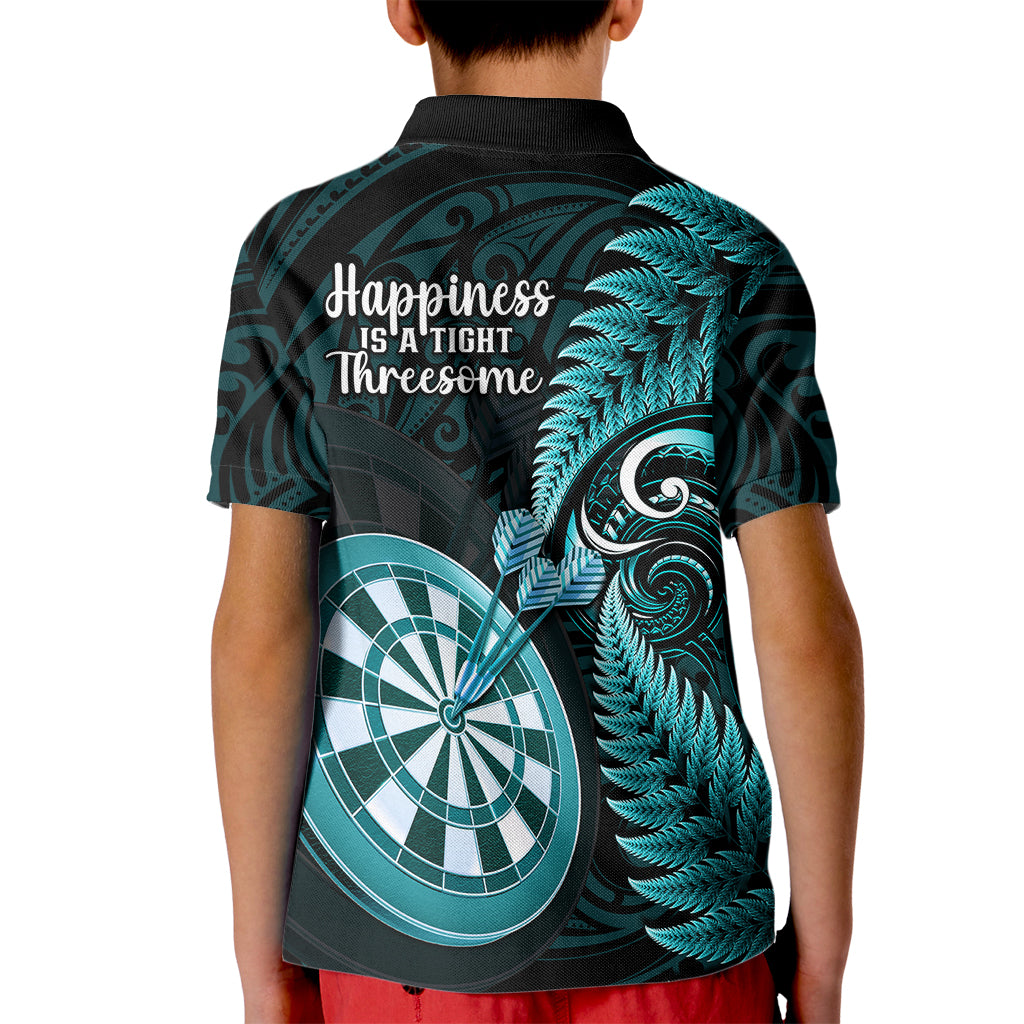 new-zealand-darts-kid-polo-shirt-happiness-is-a-tight-threesome-maori-turquoise