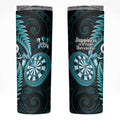 New Zealand Darts Skinny Tumbler Happiness Is A Tight Threesome Maori Turquoise