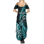 personalised-new-zealand-darts-summer-maxi-dress-happiness-is-a-tight-threesome-maori-turquoise