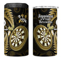 New Zealand Darts 4 in 1 Can Cooler Tumbler Happiness Is A Tight Threesome Maori Gold