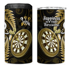 New Zealand Darts 4 in 1 Can Cooler Tumbler Happiness Is A Tight Threesome Maori Gold