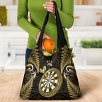 New Zealand Darts Grocery Bag Happiness Is A Tight Threesome Maori Gold