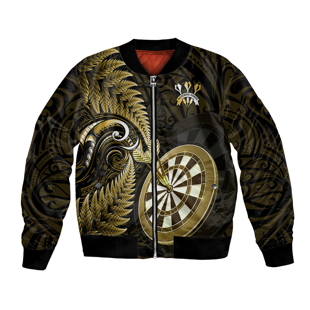 personalised-new-zealand-darts-bomber-jacket-happiness-is-a-tight-threesome-maori-gold