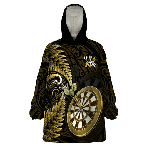 personalised-new-zealand-darts-wearable-blanket-hoodie-happiness-is-a-tight-threesome-maori-gold