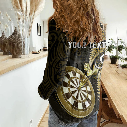 personalised-new-zealand-darts-women-casual-shirt-happiness-is-a-tight-threesome-maori-gold