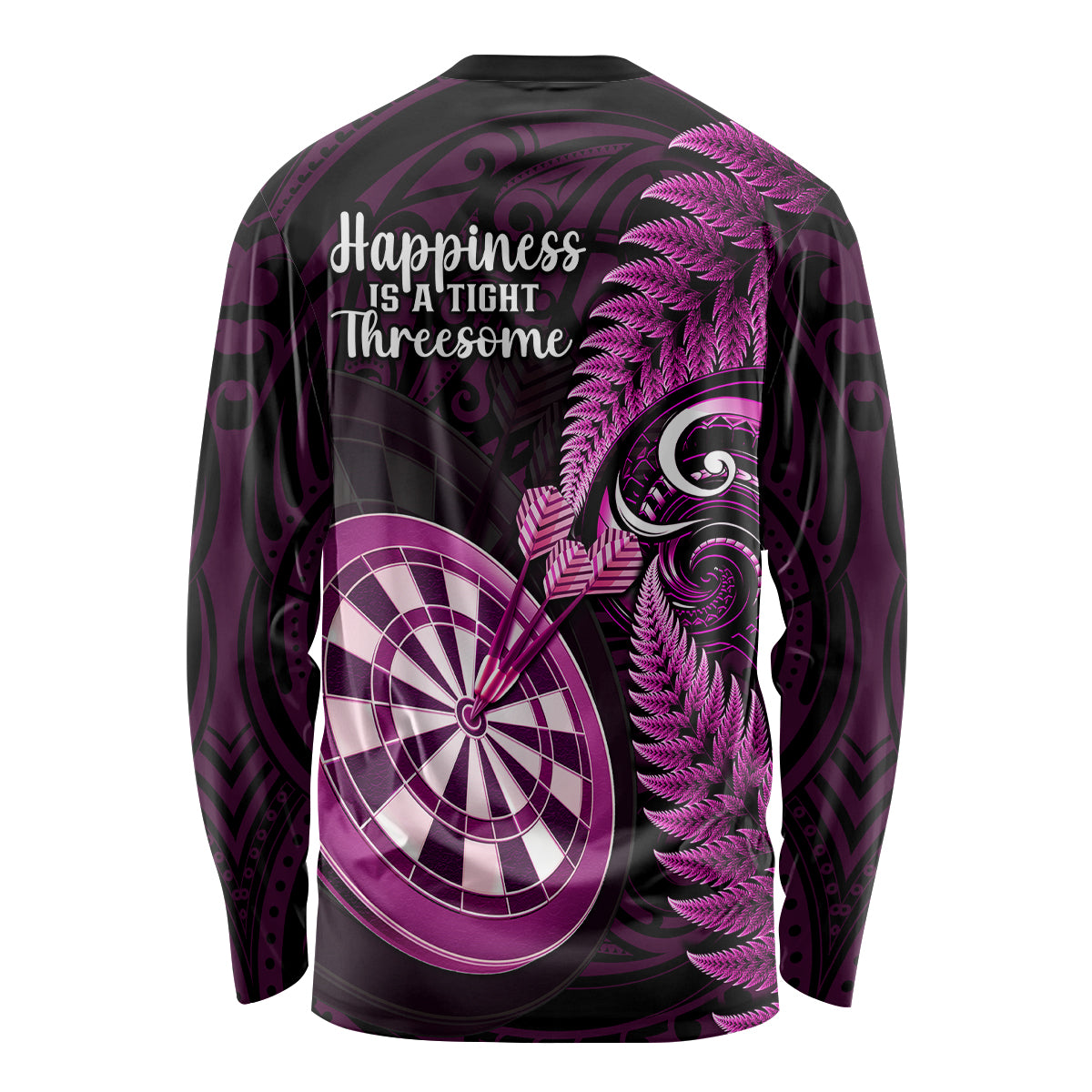 new-zealand-darts-long-sleeve-shirt-happiness-is-a-tight-threesome-maori-pink